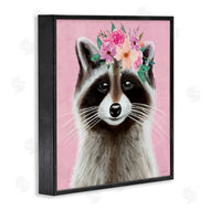Elizabeth Tyndall | Pink Florals Raccoon