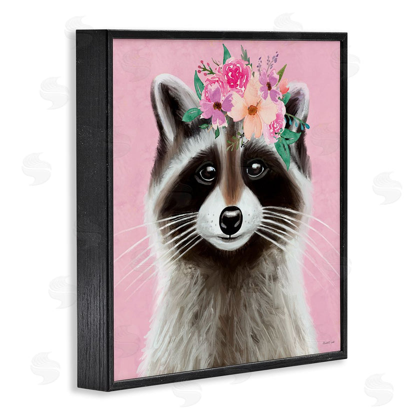 Elizabeth Tyndall | Pink Florals Raccoon