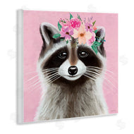 Elizabeth Tyndall | Pink Florals Raccoon