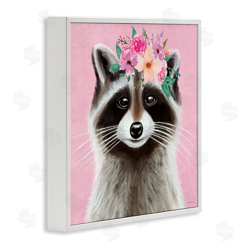 Elizabeth Tyndall | Pink Florals Raccoon