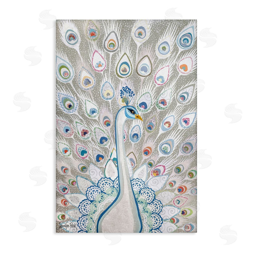 Jennifer Peck | Neutral Peacock Tail Pattern