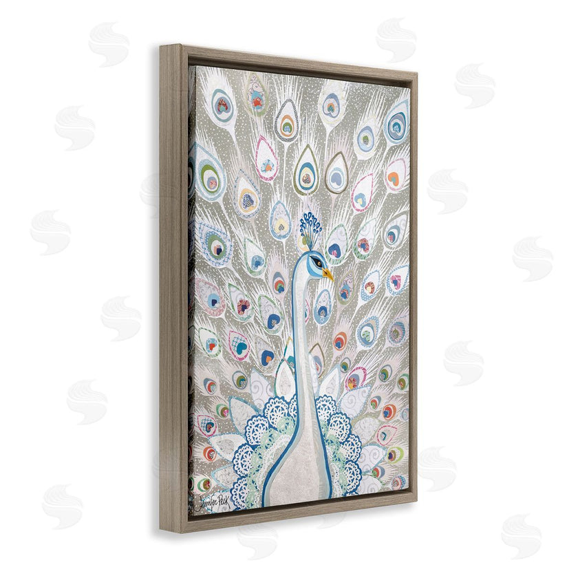 Jennifer Peck | Neutral Peacock Tail Pattern