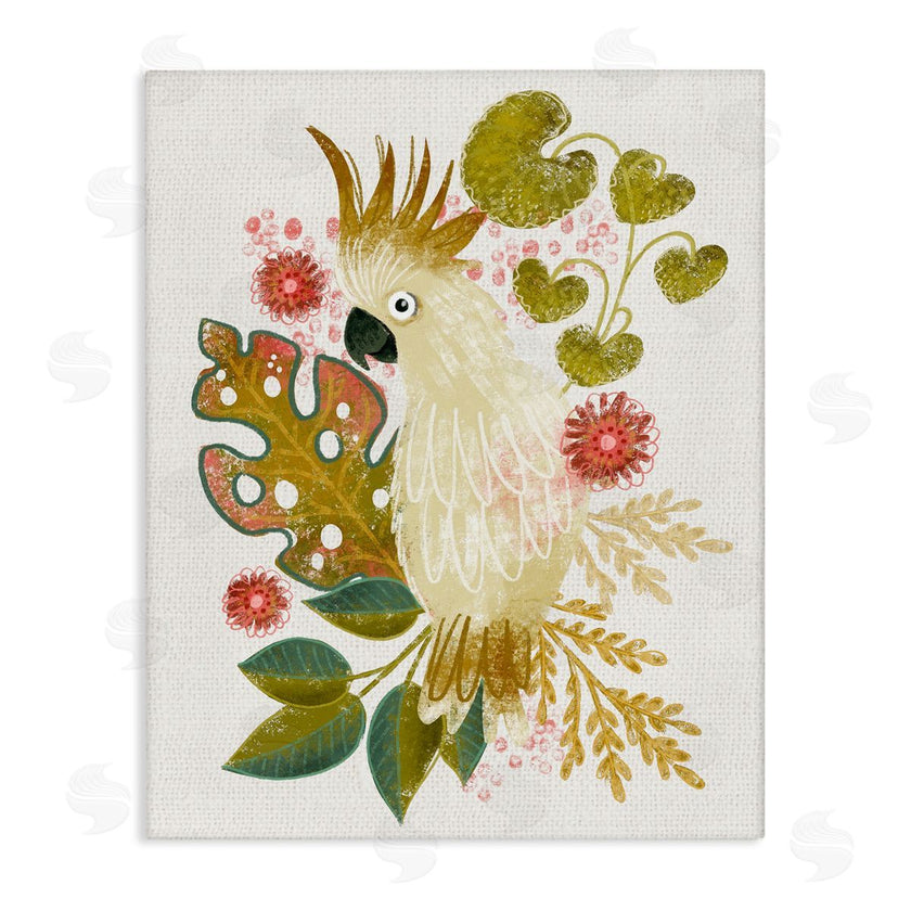 Fineapple Pear | Cockatoo and Tropical Leaves