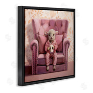 Lucia Heffernan | Baby Cow in Pink Chair