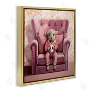 Lucia Heffernan | Baby Cow in Pink Chair