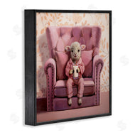 Lucia Heffernan | Baby Cow in Pink Chair