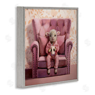 Lucia Heffernan | Baby Cow in Pink Chair