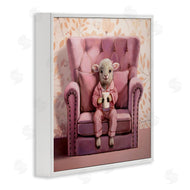 Lucia Heffernan | Baby Cow in Pink Chair