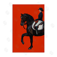 Amelia Noyes | Jockey and Horse on Orange