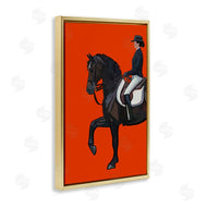 Amelia Noyes | Jockey and Horse on Orange