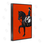 Amelia Noyes | Jockey and Horse on Orange