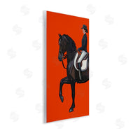 Amelia Noyes | Jockey and Horse on Orange