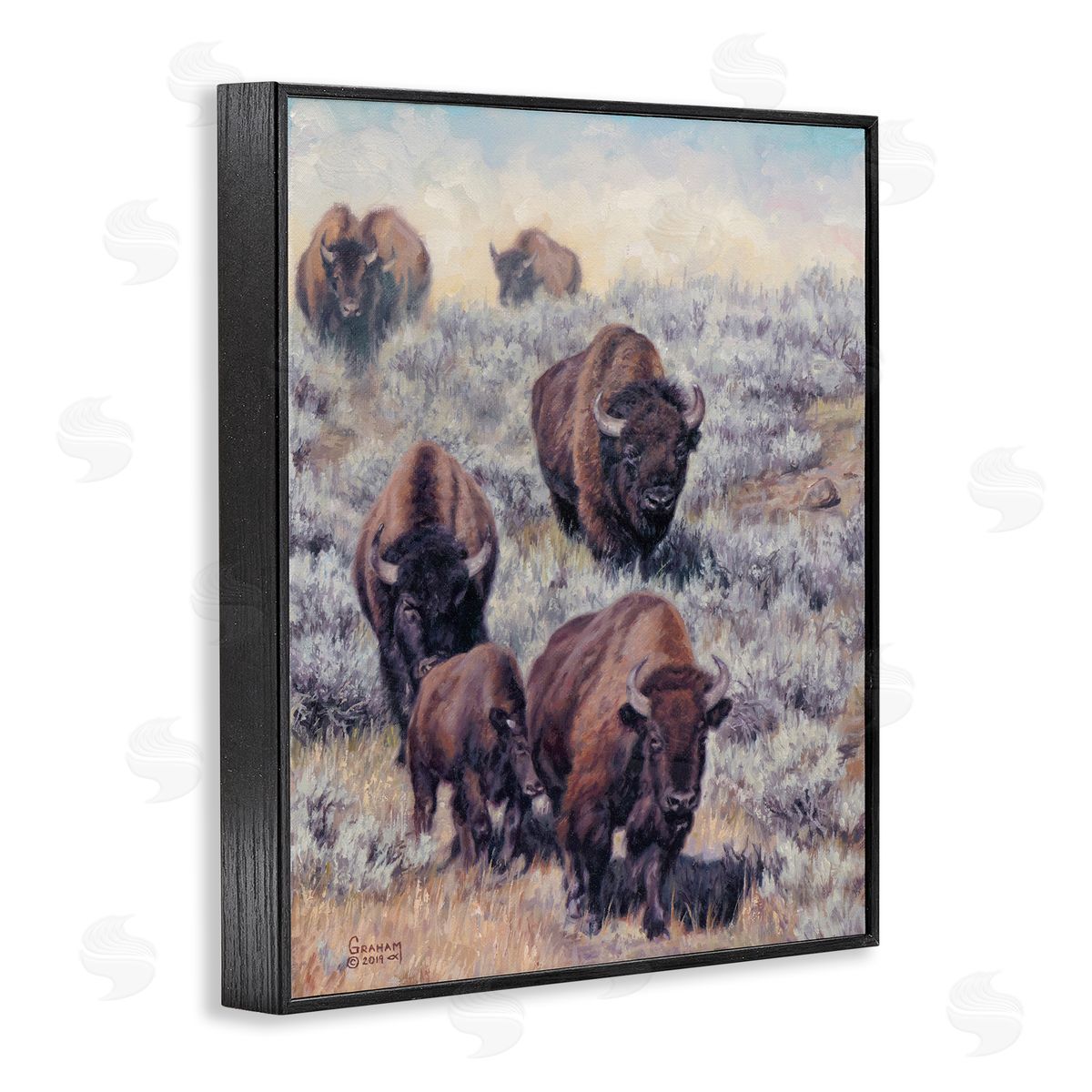 In Search Of New Grass Black Frame Print Wall Art, Home Decor by David Graham