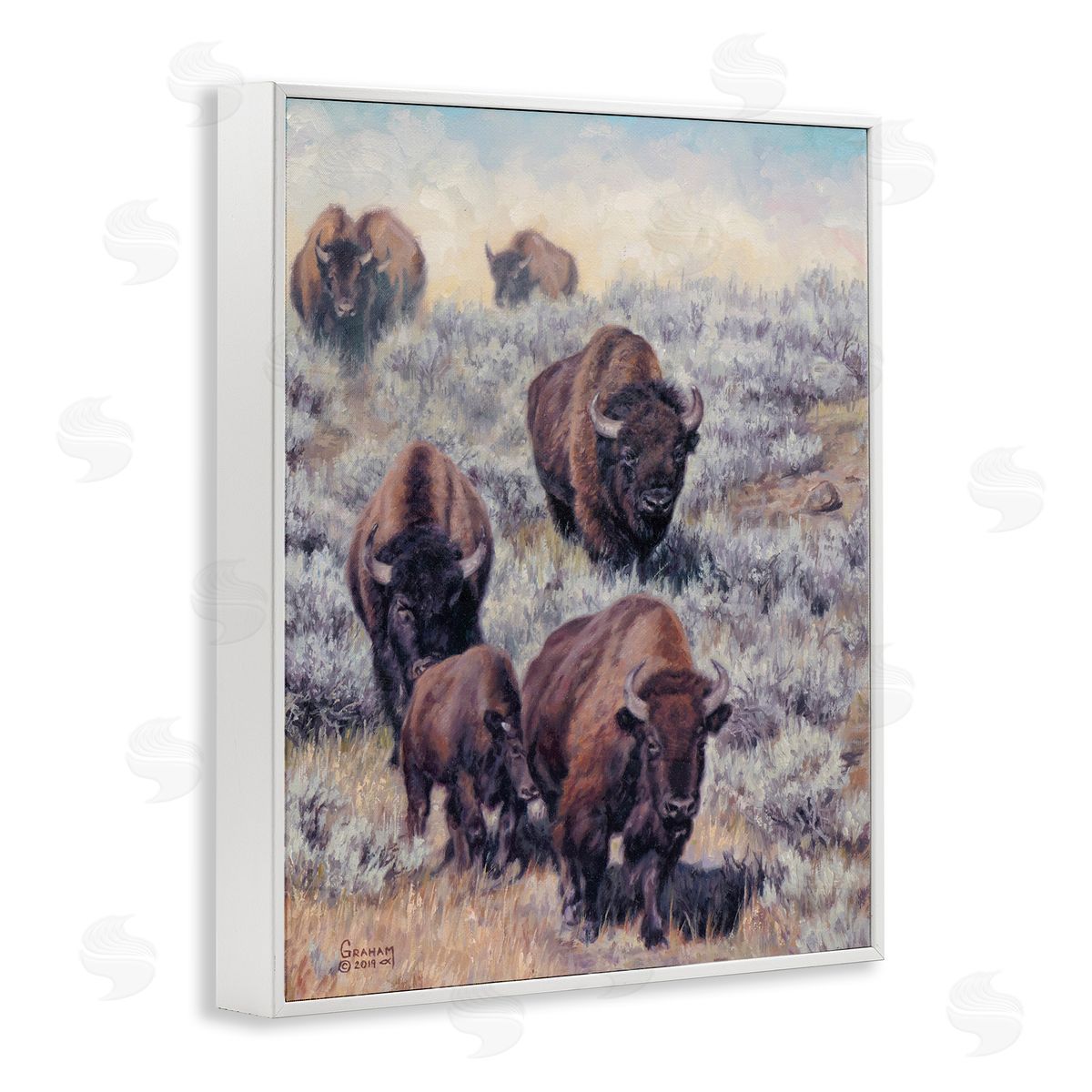 In Search Of New Grass White Frame Print Wall Art, Home Decor by David Graham