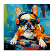 Ivan Guaderrama | French Bulldog with Headphones