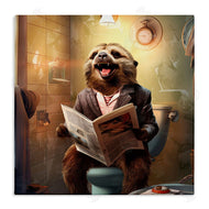 Jim Baldwin | Smiling Sloth on Toilet