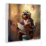 Jim Baldwin | Smiling Sloth on Toilet