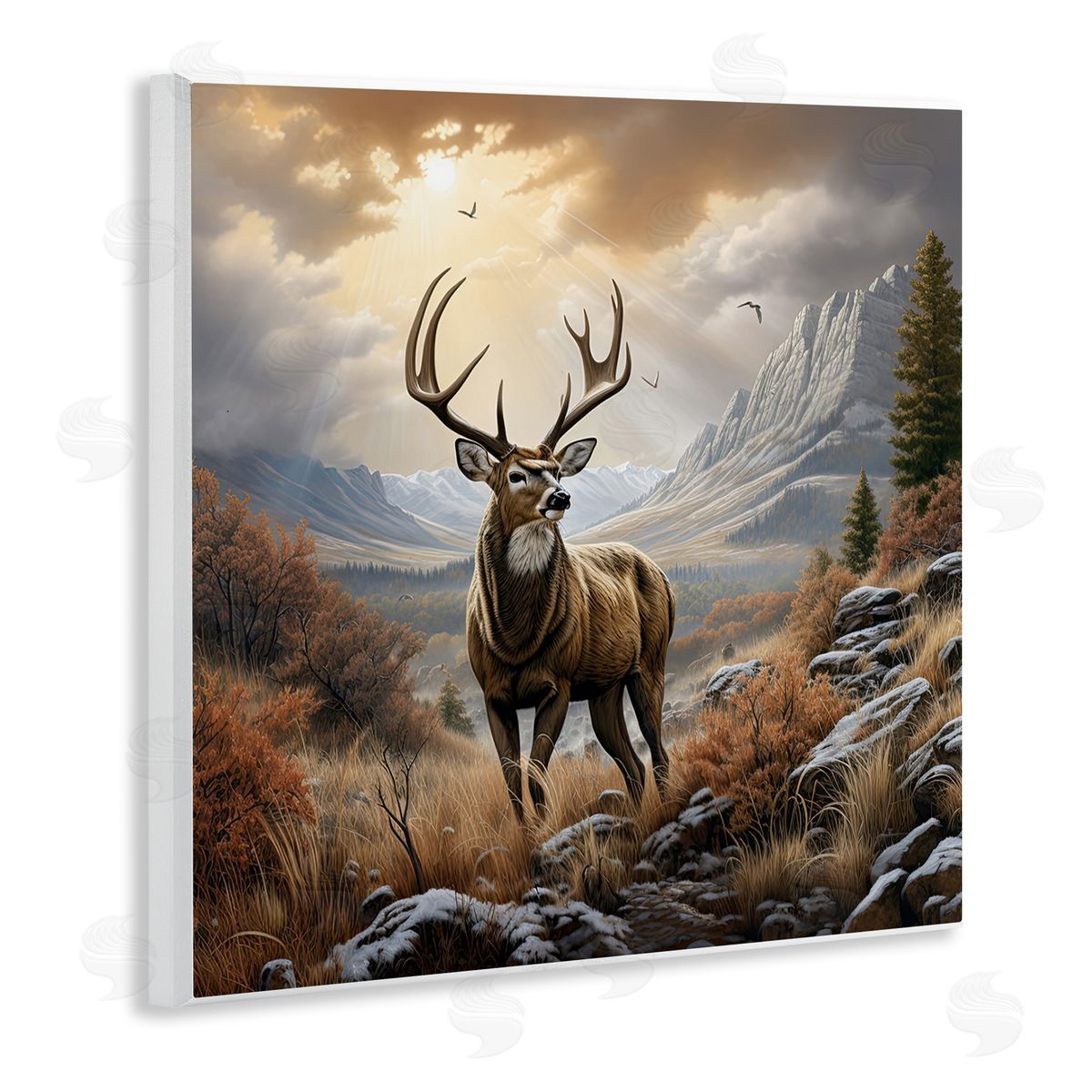 Majestic Elk Mountain Scenery Wood Plaque Wall Art, Home Decor by Jim Baldwin