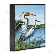 John Rossini | Traditional Egrets Gazing