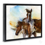 John Keeling | Brown Horses Watercolor