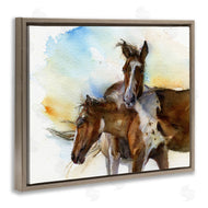 John Keeling | Brown Horses Watercolor