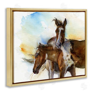 John Keeling | Brown Horses Watercolor