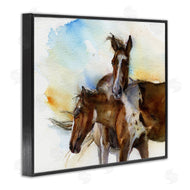John Keeling | Brown Horses Watercolor