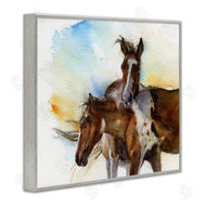 John Keeling | Brown Horses Watercolor