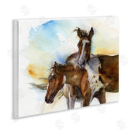 John Keeling | Brown Horses Watercolor