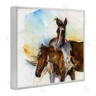 John Keeling | Brown Horses Watercolor