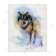 John Keeling | Watercolor Wolf in Snow