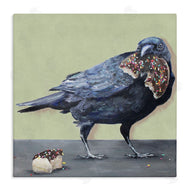 Kamdon Kreations | Crow Eating Donut