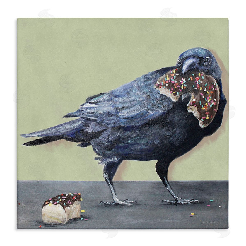 Kamdon Kreations | Crow Eating Donut