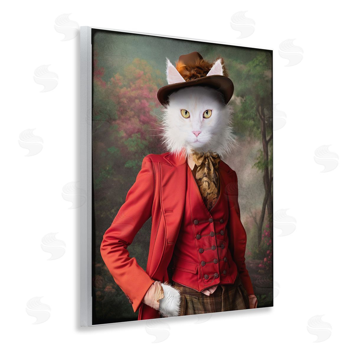 Colonial Classic Cat Portrait Wood Plaque Wall Art, Home Decor by Karen Burke