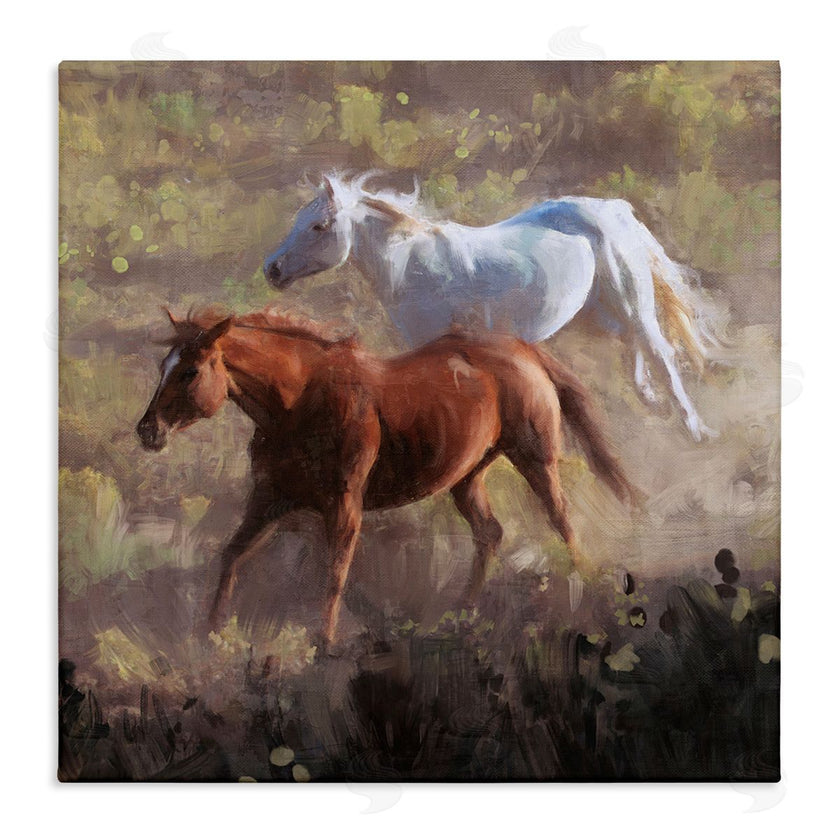 Nina Blue | Brown and White Wild Horses