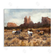 Nina Blue | Desert Horses Landscape