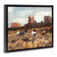Nina Blue | Desert Horses Landscape