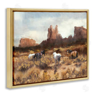 Nina Blue | Desert Horses Landscape