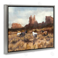 Nina Blue | Desert Horses Landscape