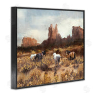 Nina Blue | Desert Horses Landscape
