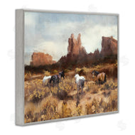 Nina Blue | Desert Horses Landscape