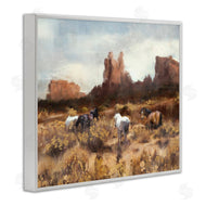 Nina Blue | Desert Horses Landscape