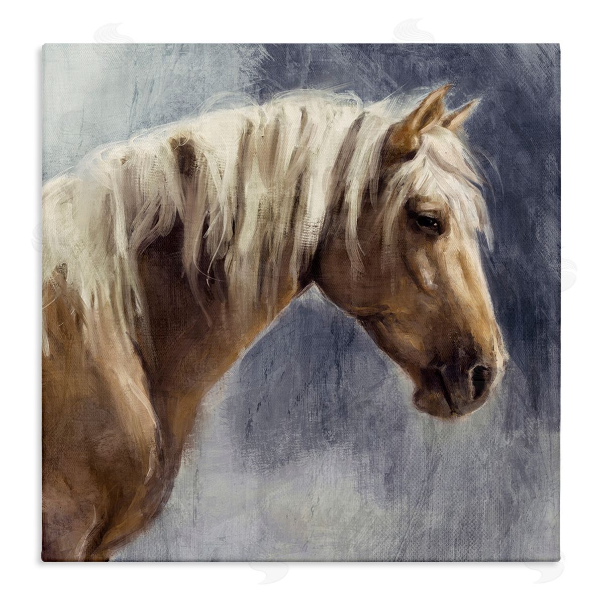 Golden Boy Horse Canvas Wall Art, Home Decor by Nina Blue