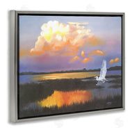 D. Rust | Egret Over Cloudy Reflection