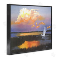 D. Rust | Egret Over Cloudy Reflection
