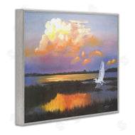D. Rust | Egret Over Cloudy Reflection