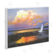 D. Rust | Egret Over Cloudy Reflection