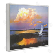 D. Rust | Egret Over Cloudy Reflection