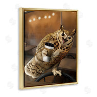 Mehu Art | Owl with Coffee Cup