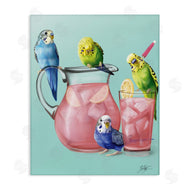 Mehu Art | Budgies and Pink Lemonade